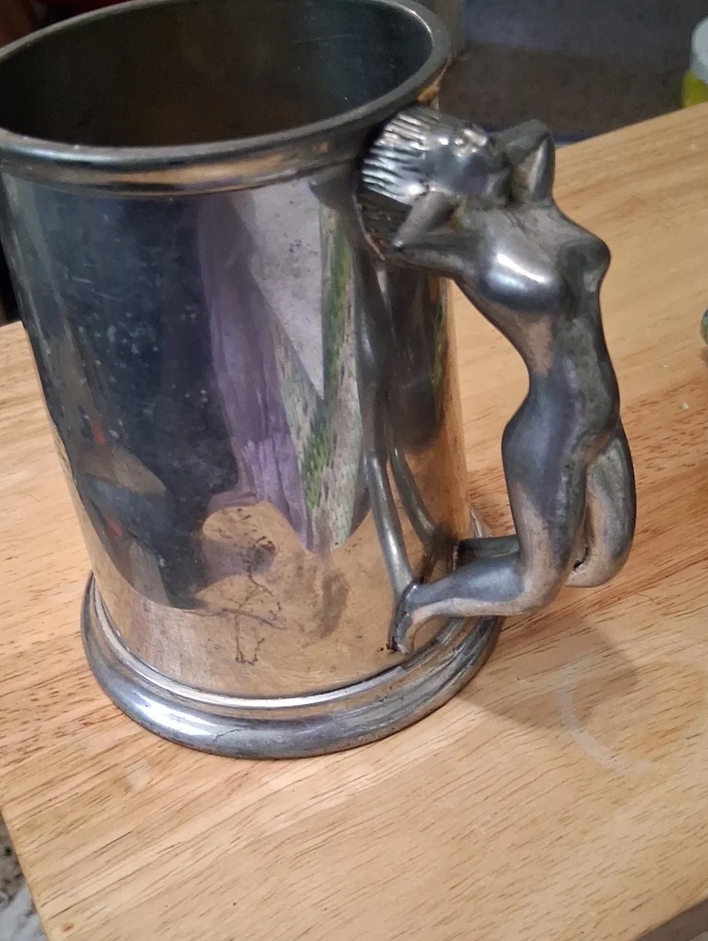 Vintage English Pewter Tankard
